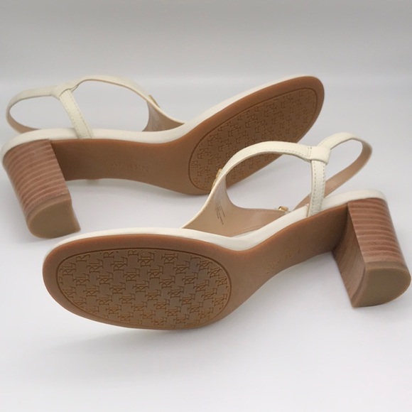 Ralph Lauren Wescott cream  tumbled, leather sandals, size 8.5 NWT - Picture 6 of 9